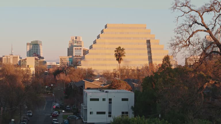 Revealing Drone Shot of Sacramento, CA