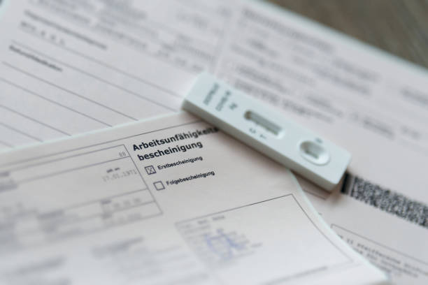 istock Krankenschein certificate of incapacity for work 1453472553