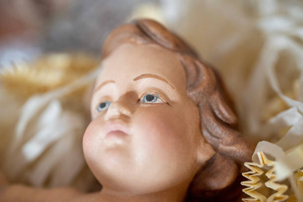istock Baby carved in wood 1453487851