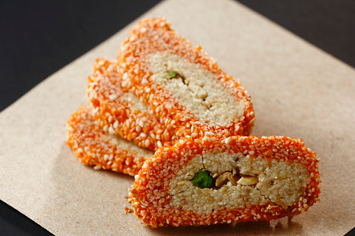 Group of Gajak or Sesame Seed Jaggery, Indian Food