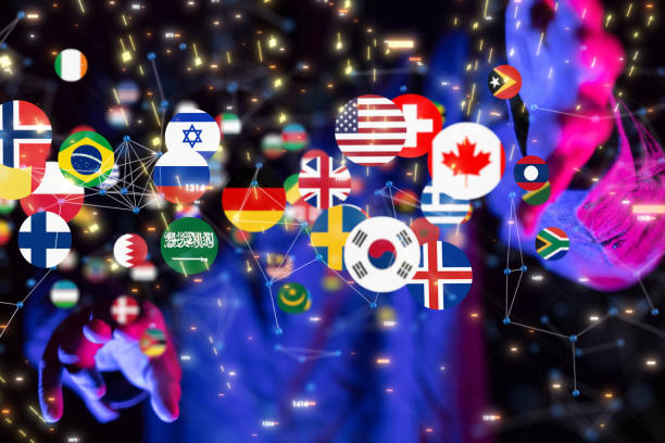 istock 3D rendering of the world's national flags on a blurry background 1453491015