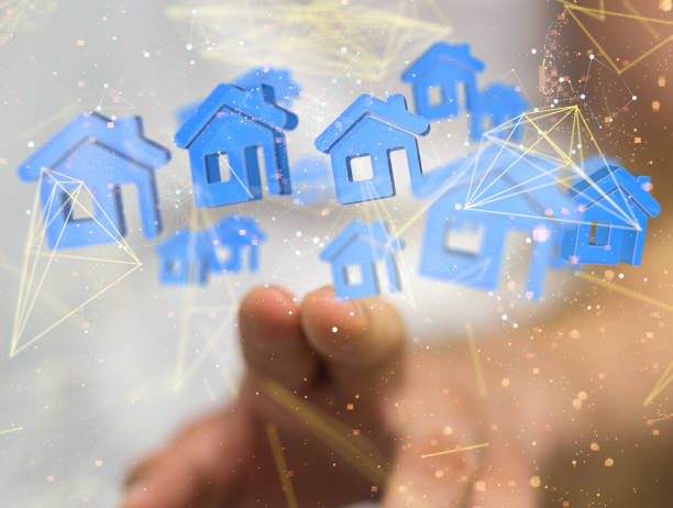 istock 3D rendering of blue home iot connected with neural networks 1453491599