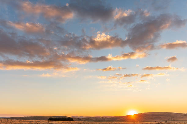 istock Landscape of Cantal at sunset. 1453492021