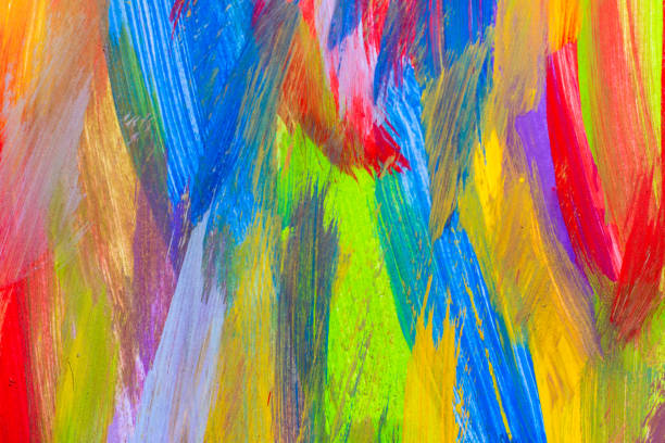 Abstract colorful painting brush - Stock photo