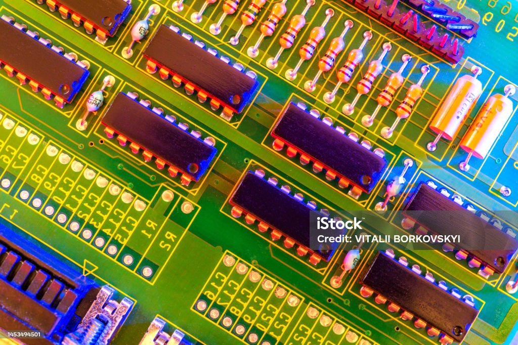 Techy Computer Board Electronic Board Design Motherboard Digital Chip Tech Science ...