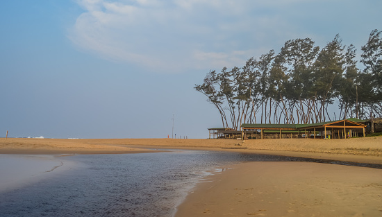Landscape of Sodwana bay beach in Isimangaliso in Southern Africa