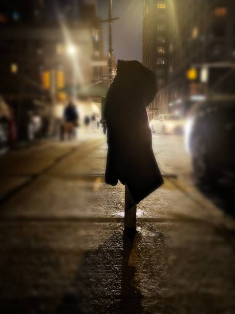 istock Coat on a Bike Rack at Night 1453517921