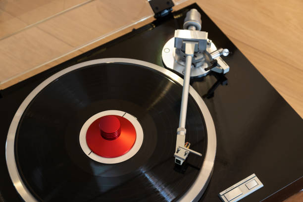 istock Vintage Stereo Turntable Vinyl Record Player Tonearm 1453519438