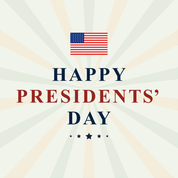 istock Vector Lettering of Happy Presidents Day with American Flag 1453520862