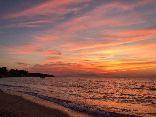 istock Sunset at Town Beach, Southold 1453521617
