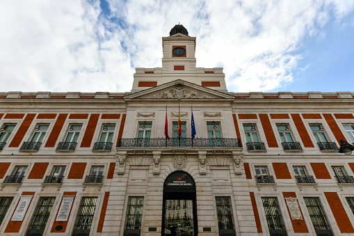 Madrid, Spain - Nov 18, 2021: Presidencia Comunidad de Madrid or the Government of the Community of Madrid, local collegiate government body