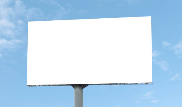 istock Outdoor billboard on blue sky background with clipping path 1453541773