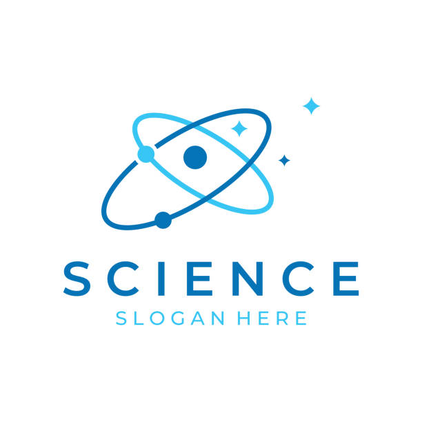 Modern science particle or molecule element logo design. Logo for science,atom,biology,technology,physics,lab. Modern science particle or molecule element logo. Logo for science,atom,biology,technology,physics,lab. atom nuclear energy physics science stock illustrations