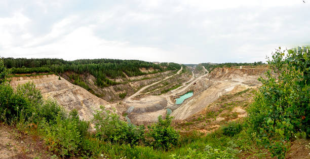 istock panoramic view of the kaolin quarry, Russia 1453565271