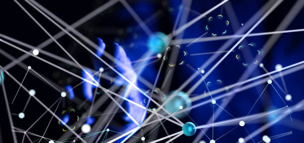 istock 3D rendering of an Abstract technology group and social network connection on a blurry background 1453568238