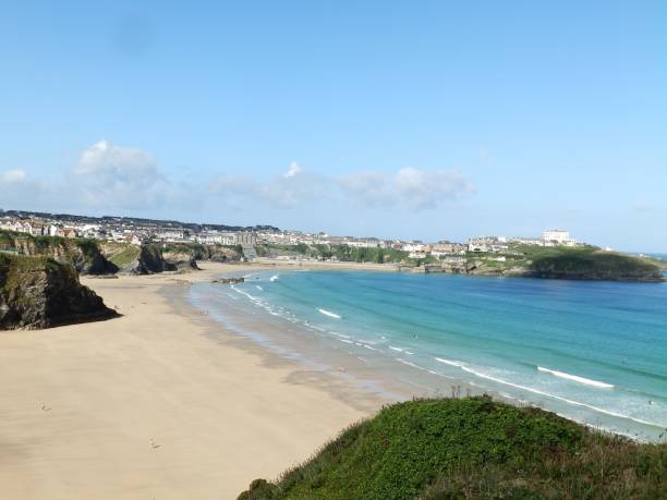 istock Newquay, a town on the north coast in Cornwall 1453570191