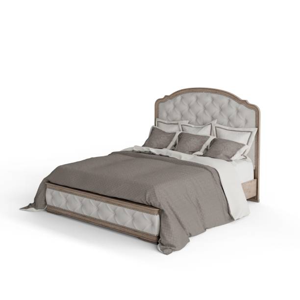 istock Bed hooker furniture on the white background 1453571593