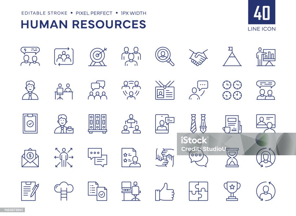 Le jeu d’icônes de ligne Ressources humaines contient des icônes de mentorat, de recrutement, de gestionnaire, de conditions de travail, de promotion, de travail d’équipe, de carrière, de salaire, etc. - clipart vectoriel de Icône libre de droits Le jeu d’icônes de ligne Ressources humaines contient des icônes de mentorat, de recrutement, de gestionnaire, de conditions de travail, de promotion, de travail d’équipe, de carrière, de salaire, etc. - clipart vectoriel de Icône libre de droits