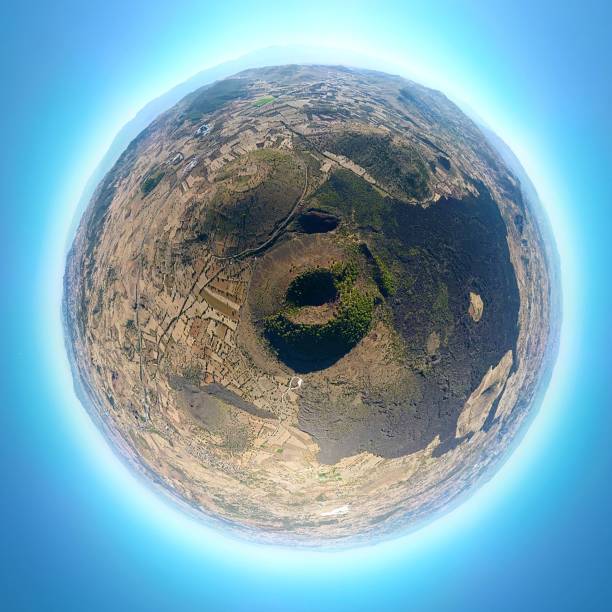 istock Spherical 360 degree view with mountains and valleys landscape in Kula, Turkey 1453579185