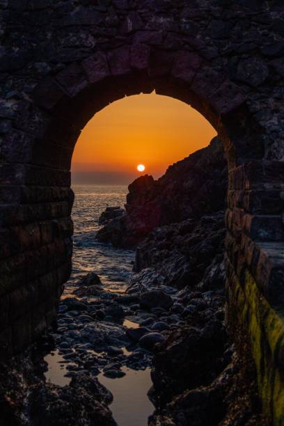 istock Beautiful scenery of an ocean at sunset 1453580805