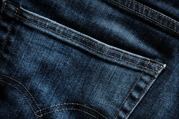 Jeans denim pocket texture close-up
