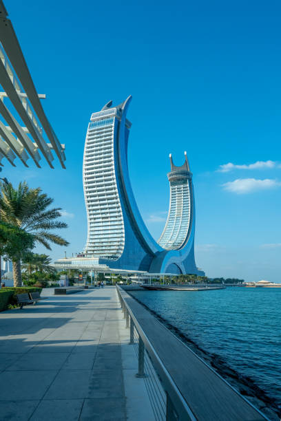 Lusail Marina Park Doha Qatar stock photo