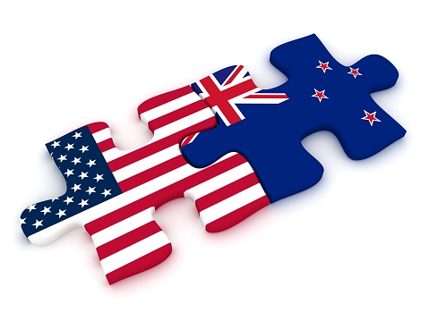 New Zealand USA flag puzzle