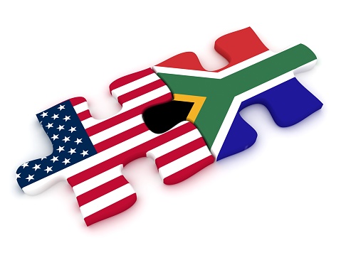 South Africa USA flag puzzle