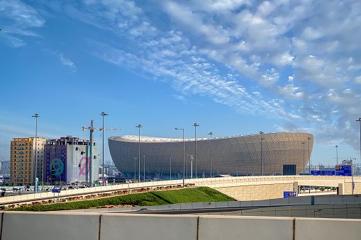 The 80,000-seats Lusail Stadium night view - It is here that the FIFA World Cup Qatar 2022 final will be staged