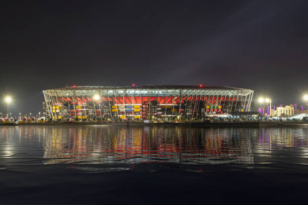 stadio 974 doha qatar - soccer fifa world cup soccer ball ball foto e immagini stock