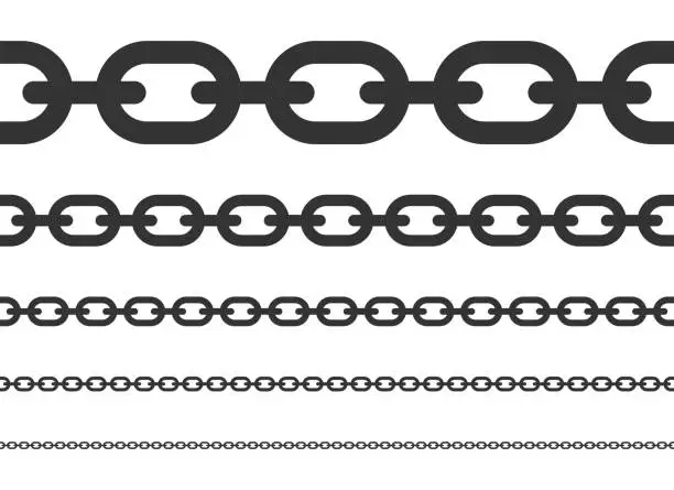 Vector illustration of Seamless chain vector illustration isolated on white background