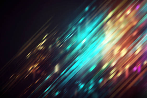 Abstract futuristic background. Vibrant glowing colours stock photo
