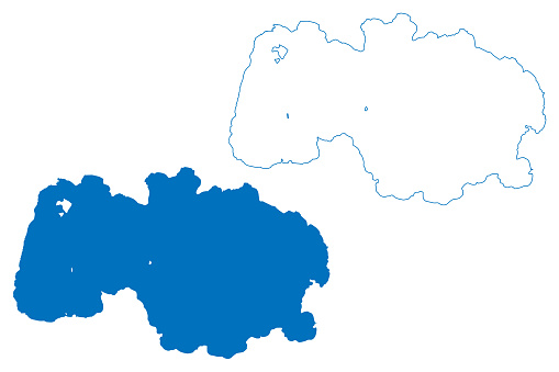 Lac Shala Carte Illustration Vectorielle Croquis Gribouillé Carte