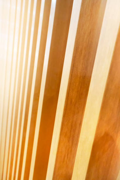 istock Oblique wood material in interior work,Abstract image of Oblique shapes. 1453596926