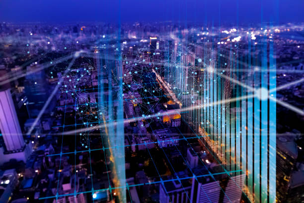 istock future technology and communication Abstract background of an internet concept, 5G connectivity in the future. Internet concept for 5G. 1453596936