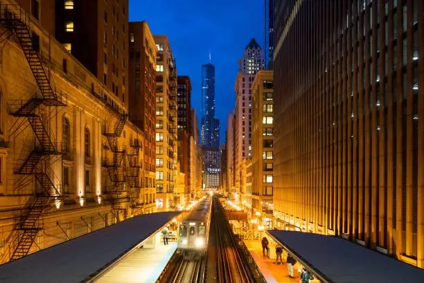 Photo of Adams Wabash CTA station in Chicago, United States.