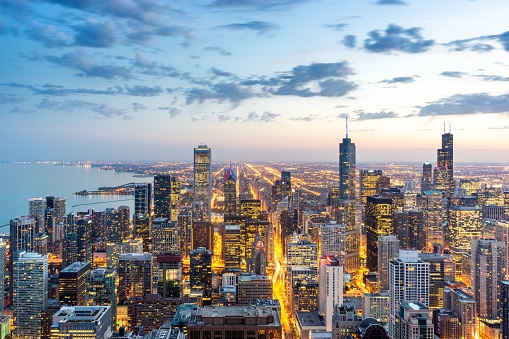 a Skyline of Chicago, United States
