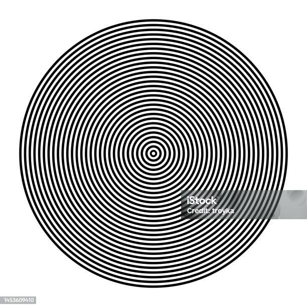 Concentric Rings Pattern In Circle Shape Abstract Design Element Stock ...