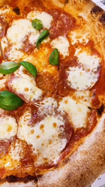 istock Italian pizza with salami 1453609653