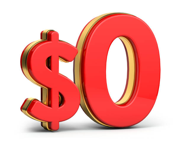 3d golden $5 isolated on background. 3d illustration.