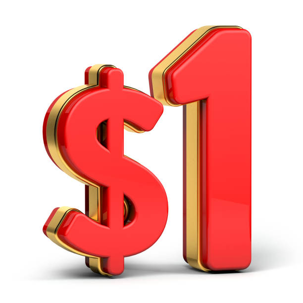istock 3d golden $5 isolated on background. 3d illustration. 1453610979