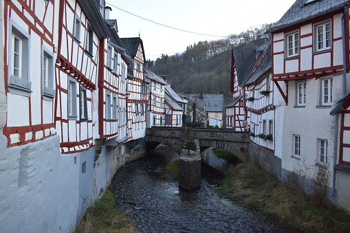 Monreal, Germany - 12/12/2022: Elz in the old part of Monreal