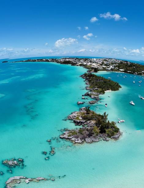 istock Rocky coastline and islands on a summer day, vertical 1453613300