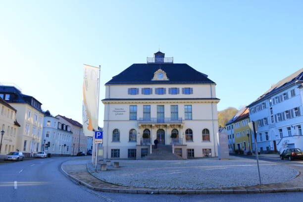 nice village in saxony, Germany November 06 2022 - Glashuette in Saxony, Germany: The nice village of Glashuette, centre of watch manufacturing glashutte stock pictures, royalty-free photos & images