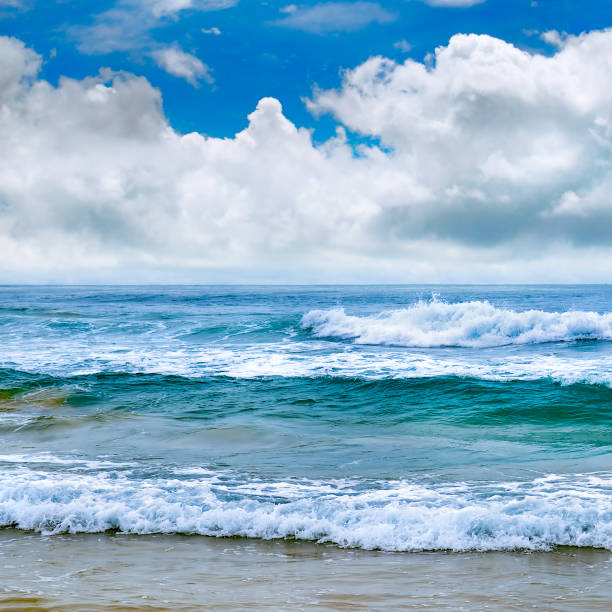 Beautiful tropical sea and blue sky background.
