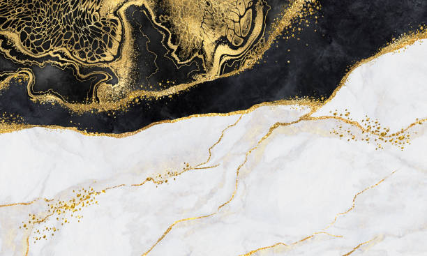 istock abstract background, texture of artificial black and white marble with gold veins, decorative marbling, fashionable stone, marbled surface 1453618699