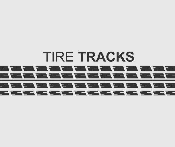 Vector illustration of design about tire track background