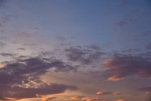 istock Red and blue sunset and beautiful clouds. Beautiful sunset in winter. 1453623141