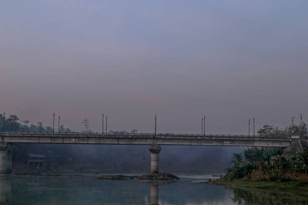 istock capturing bridge in the middle of river 1453626974