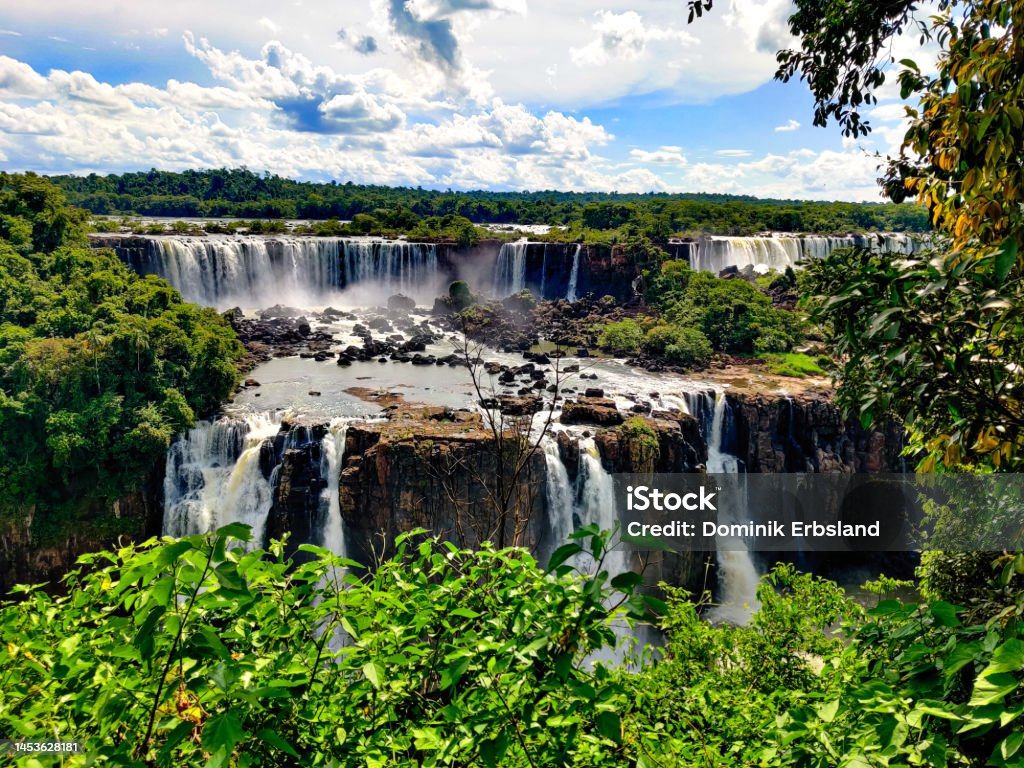 Iguazú Waterfalls Visit the Iguazú Falls in Brazil. It is rare to see such immense amounts of water. A true spectacle of nature. Brazil Stock Photo